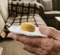 Fried Egg Amigurumi Pattern step 2 - assembly progress