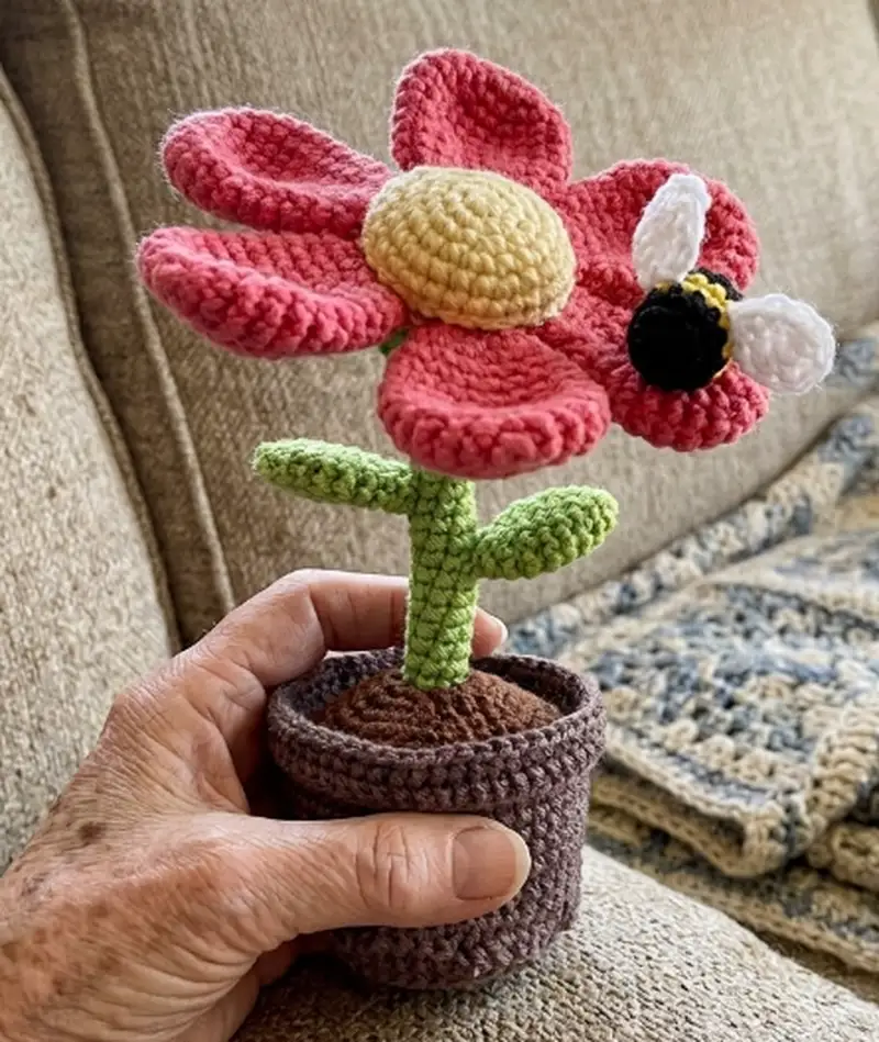 Complimentary Intermediate crochet pattern: Bumble Blossom Amigurumi Pattern - Simple to follow guide