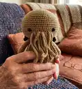 Baby Cthulhu Amigurumi Pattern step 1 - construction progress