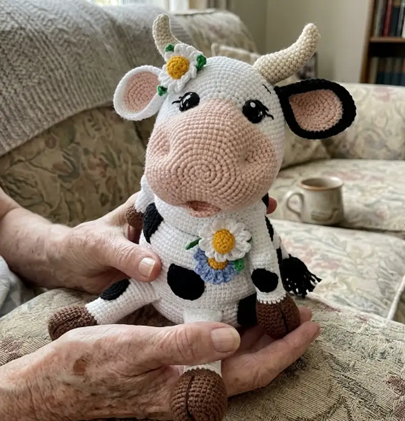 Quality crochet pattern: Cow Stacking Toy Amigurumi Pattern - Intermediate level guide with complete instructions