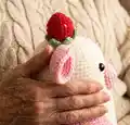 Cow Squishmallow Plushie Pattern step 2 - assembly progress