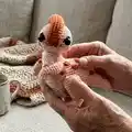 Parasaurolophus Ginny Amigurumi Pattern step 1 - construction progress