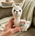 Llama No Sew Amigurumi Pattern step 1 - construction progress
