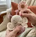 Elvina the Delicate Butterfly Amigurumi Pattern step 4 - final assembly and finishing