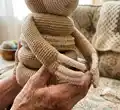 Sloth Stacking Toy Amigurumi Pattern step 2 - assembly progress