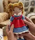 DOLL ELIZA Amigurumi Pattern step 4 - final assembly and finishing
