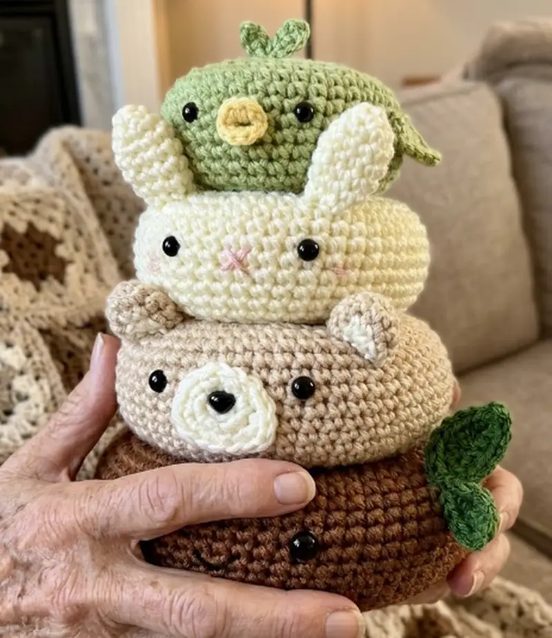 Complimentary Intermediate crochet pattern: Forest Friends Amigurumi Pattern - Simple to follow guide