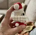 Santa Christmas Cat Amigurumi Pattern step 2 - assembly progress