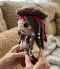 Jack Sparrow Amigurumi Pattern step 2 - assembly progress