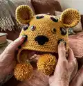 Leopard Hat Pattern step 4 - final assembly and finishing