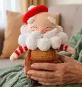 le Pere Noel Amigurumi Pattern step 1 - construction progress