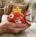 Magikarp Amigurumi Pattern step 1 - construction progress