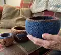 Felted Bowl Trio Pattern step 1 - construction progress