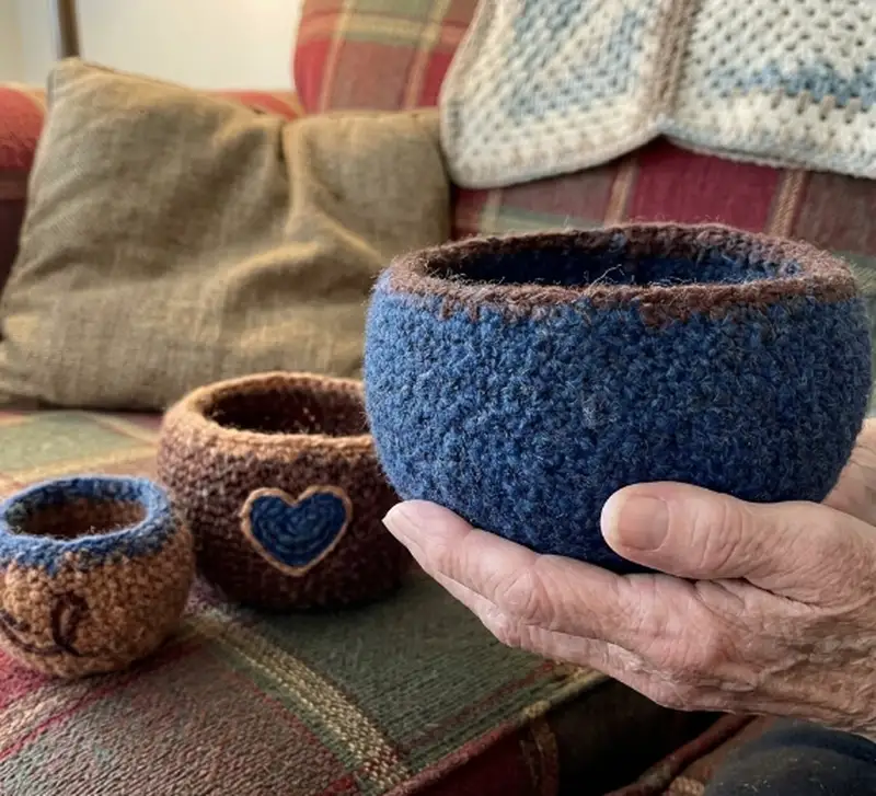 Complimentary Beginner Friendly crochet pattern: Felted Bowl Trio Pattern - Simple to follow guide