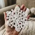 Twinkling Snowflakes Crochet Pattern step 4 - final assembly and finishing