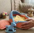 Baby Cradle Crochet Pattern step 4 - final assembly and finishing