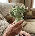 Lady Liberty Amigurumi Pattern step 1 - construction progress