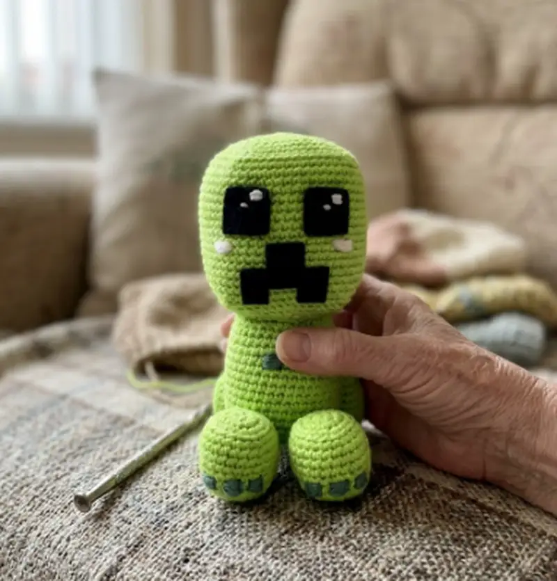 Complimentary Intermediate crochet pattern: Creeper Amigurumi Pattern - Simple to follow guide