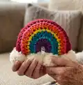 Brighten Your Day Crochet Rainbow Stuffie Amigurumi Pattern step 1 - construction progress