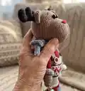 Reindeer Amigurumi Pattern step 2 - assembly progress