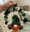 Lucky Gnome Wreath Crochet Pattern step 4 - final assembly and finishing