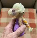 Princess Applique Amigurumi Pattern step 2 - assembly progress