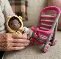 Baby On A Walk Amigurumi Pattern step 1 - construction progress