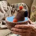 Capybara in a tub Amigurumi Pattern step 1 - construction progress
