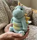 Stegosaurus Amigurumi Pattern step 1 - construction progress