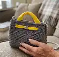 Giada Crochet Bag Pattern step 1 - construction progress