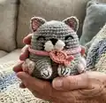 Reversible Cat Amigurumi Pattern step 1 - construction progress