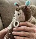Butterfly Amigurumi Pattern step 2 - assembly progress