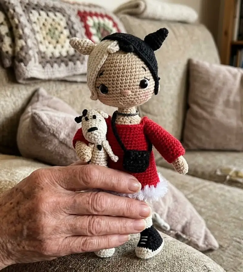 Complimentary Intermediate crochet pattern: Doll Cruella Amigurumi Pattern - Simple to follow guide