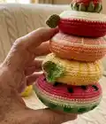 Fruit Stacking Toy Amigurumi Pattern step 3 - details and accessories
