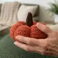 Crochet Pumpkin Pattern step 2 - assembly progress