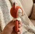 Rattle Fox Amigurumi Pattern step 3 - details and accessories