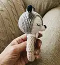 rattle_wolf Amigurumi Pattern step 2 - assembly progress