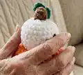 Ghost in Pumpkin Amigurumi Pattern step 3 - details and accessories