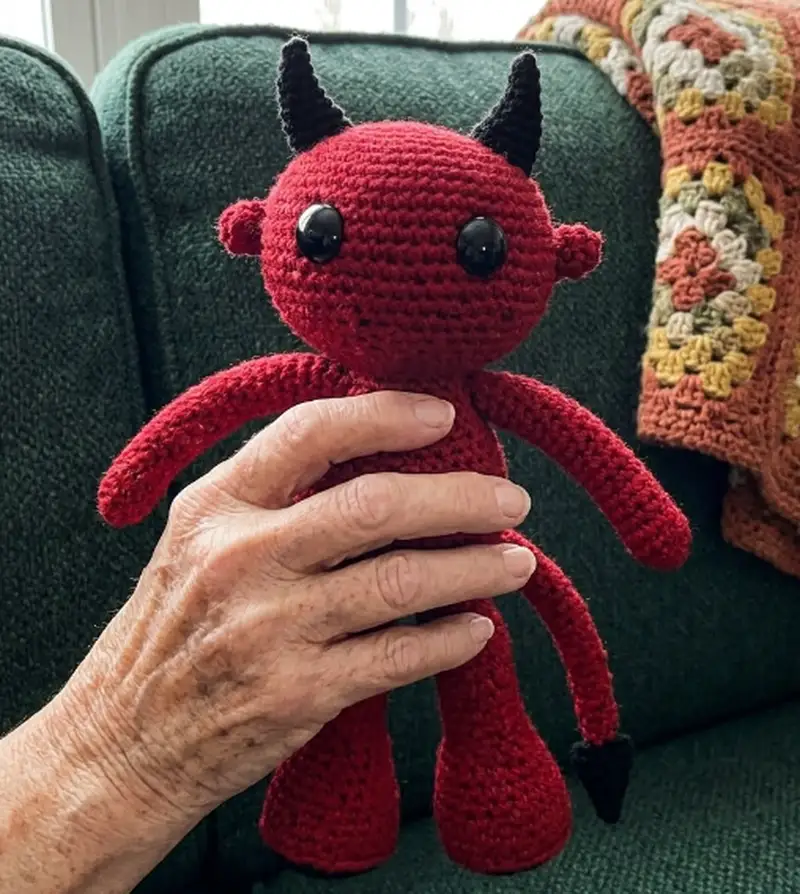 Quality crochet pattern: The Little Devil Amigurumi Pattern - Intermediate level guide with complete instructions