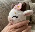 Cuddle me cow Amigurumi Pattern step 3 - details and accessories