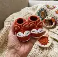 Fox Booties Pattern step 1 - construction progress
