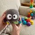 Octopus Surprise Amigurumi Pattern step 1 - construction progress