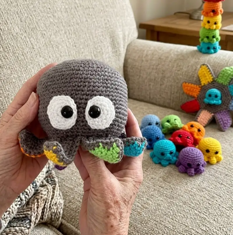 Complimentary Intermediate crochet pattern: Octopus Surprise Amigurumi Pattern - Simple to follow guide