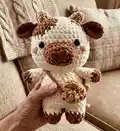 Chubby Milky Cow Amigurumi Pattern step 1 - construction progress
