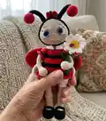 The Ladybug Amigurumi Pattern step 1 - construction progress