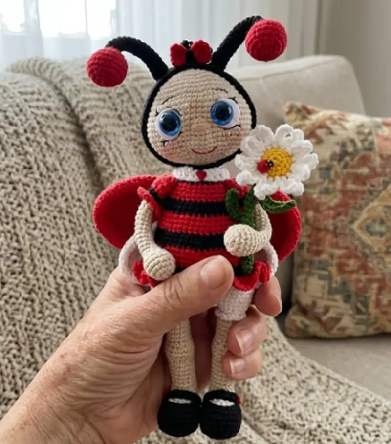 Complimentary Intermediate crochet pattern: The Ladybug Amigurumi Pattern - Simple to follow guide