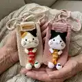 Cat Phone Pouch Amigurumi Pattern step 1 - construction progress