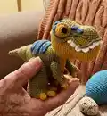 T-Rex Amigurumi Pattern step 4 - final assembly and finishing