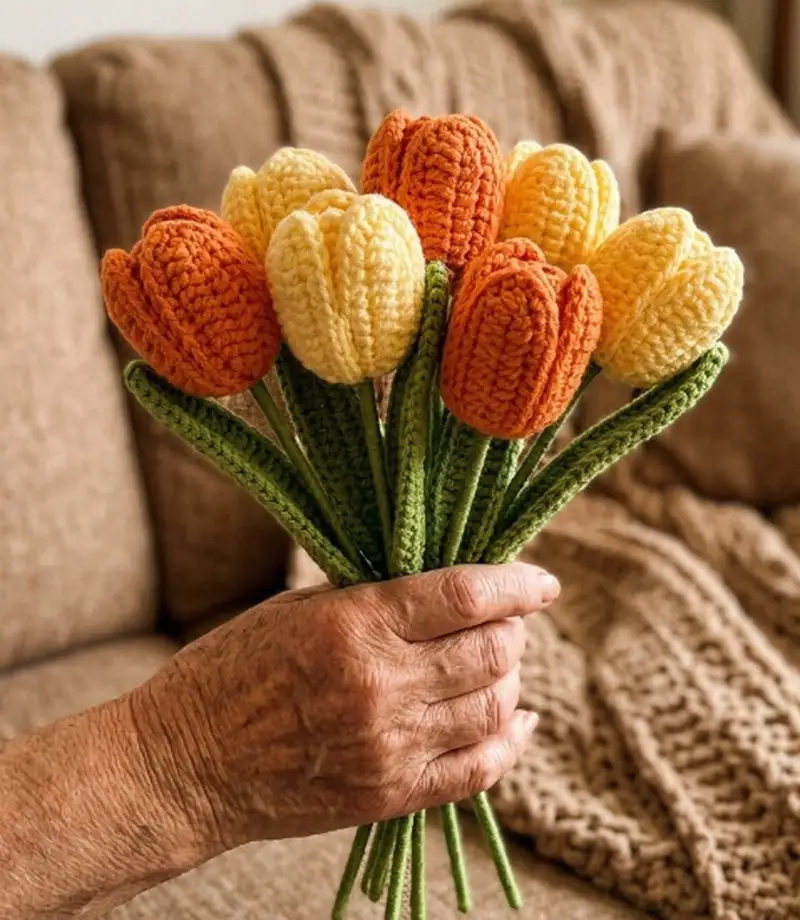 Complimentary Beginner Friendly crochet pattern: Flower Bouquet C Crochet Pattern - Simple to follow guide