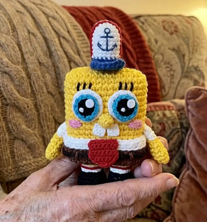 Complimentary Intermediate crochet pattern: Sponge Character Amigurumi Pattern - Simple to follow guide